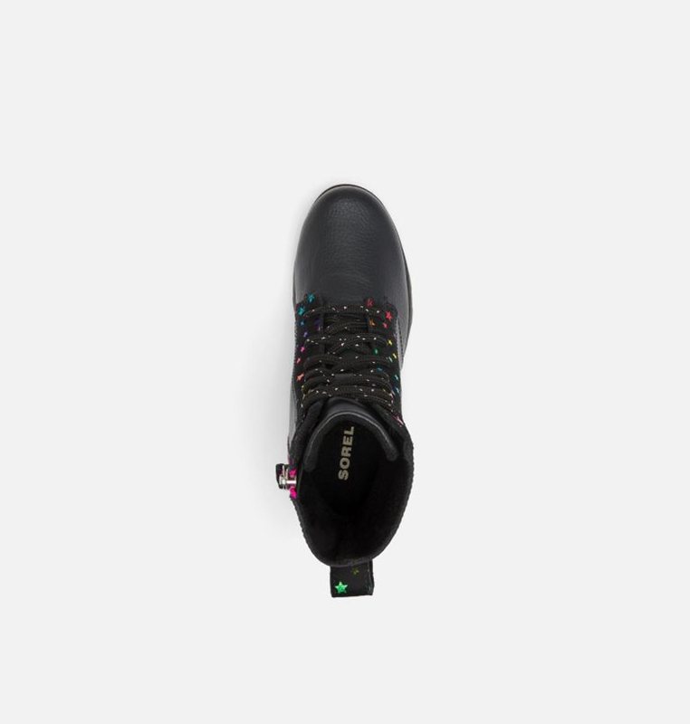 Sorel Barn Stövlar Svarta - Youth Emelie™ Short Lace - TXO-851739